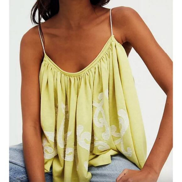 FP On Clouds Swing Tank In Lemon Ivory Combo S - Picture 3 of 6